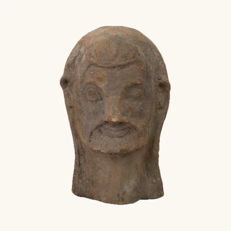 Etruscan votive head in terracotta – 5th–4th century BC – With certificate of authenticity QED Laboratory (Marseille, 2025) - vu