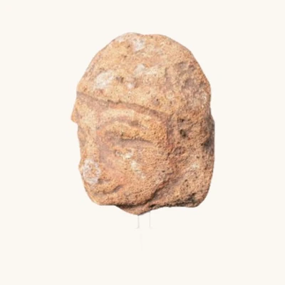 Sumerian – Ceramic figurine head (3rd–2nd millennium BC) – With Certificate of Authenticity - vue 1