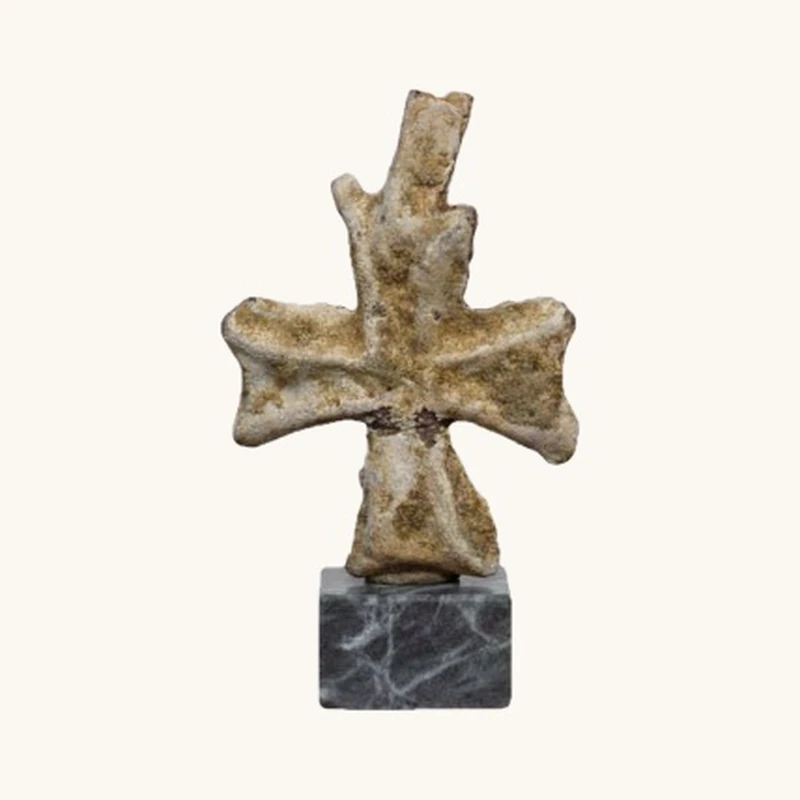 Byzantin Pendentif en Plomb en Forme de Croix – Certificat d’Authenticité - vue 1