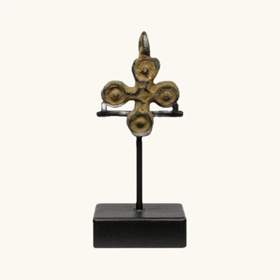 Pendentif croix byzantine en bronze – Avec certificat d’authenticité - vue 1
