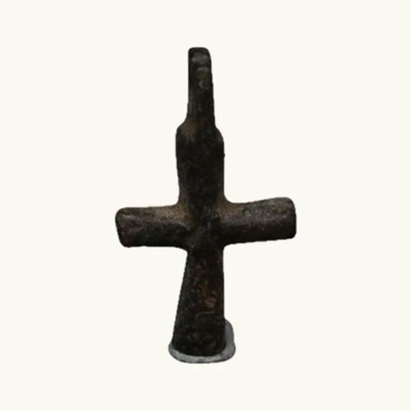 Byzantine Bronze Cross Pendant – 7th-10th Century AD - vue 1