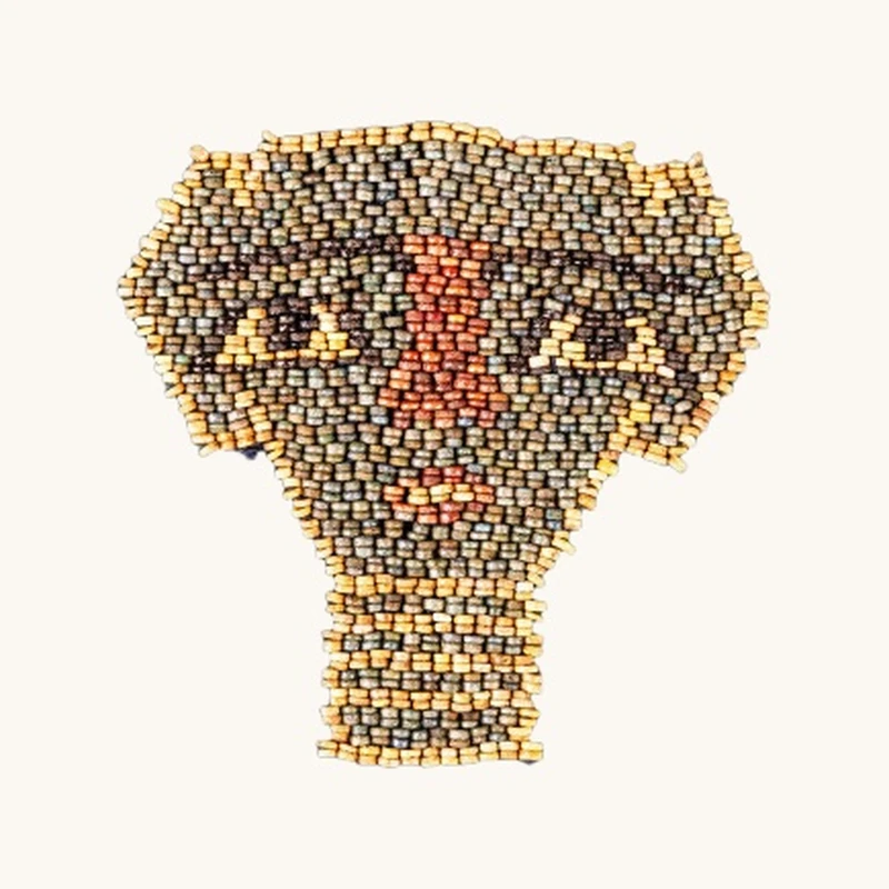 Funerary Bead Mask Panel – Certificate of Authenticity - vue 1