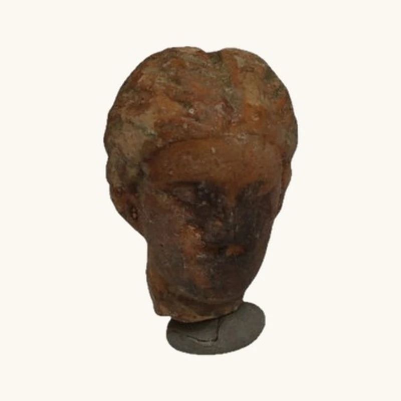 Grec antique mycénien Poterie Tête de femme - vue 1