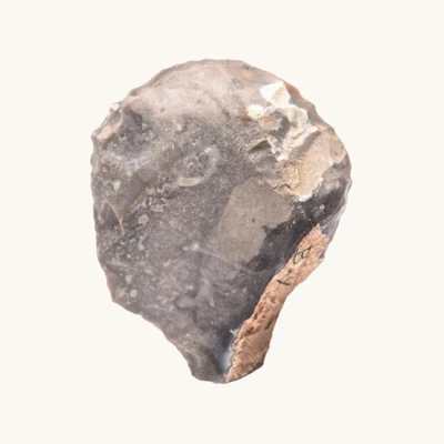 Grattoir néolithique en silex – Buigny, Somme – 64 x 53 mm - vue 1