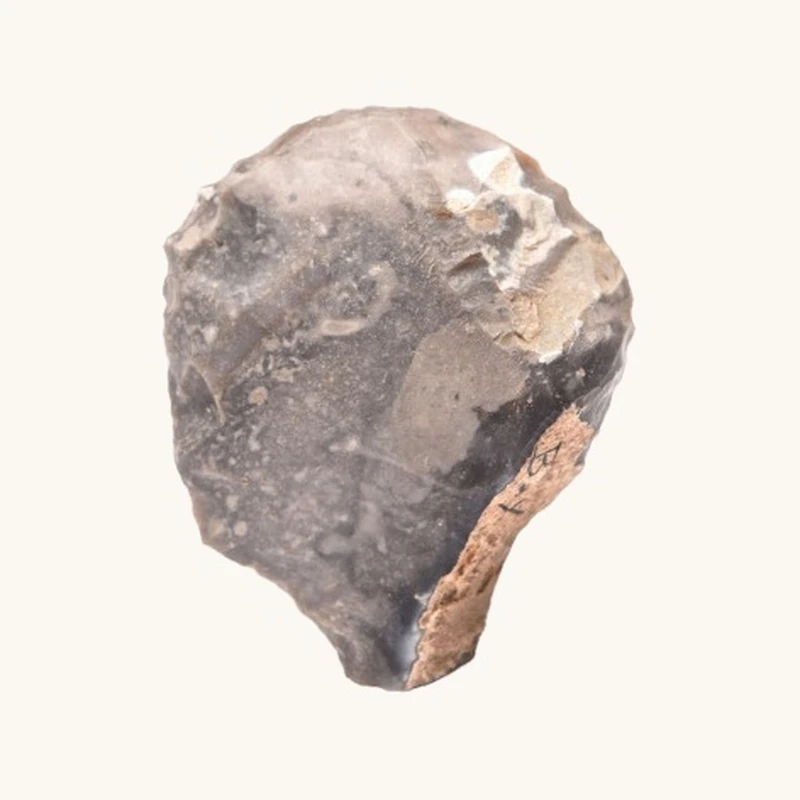 Grattoir néolithique en silex – Buigny, Somme – 64 x 53 mm - vue 1