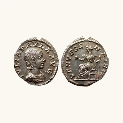 AR Denarius Julia Paula — VENVS GENETRIX Venus Seated Globe — Rome AD 219–220 — RIC IV.2 222 — Certificate of Authenticity - vue