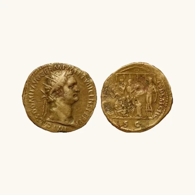 AE Dupondius Domitian — COS XIIII LVD SAEC FEC S C Secular Games AD 88 — RIC II.1 620 — Certificate of Authenticity - vue 1