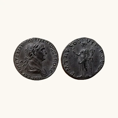 Trajan – Silver Denarius, Rome, AD 116 – RIC 343 – Certificate of Authenticity - vue 1