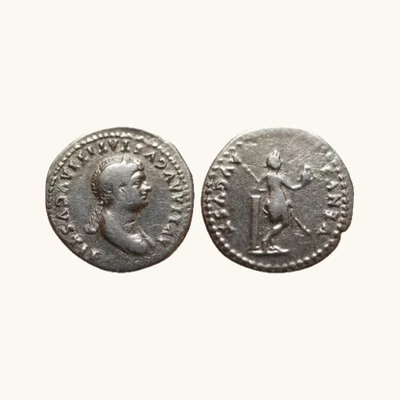Julia Titi – Silver denarius, Rome c. AD 80–81 - vue 1