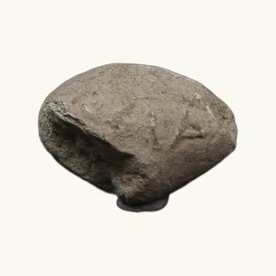 Grec antique mycénien – Balle de fronde en plomb inscrite « ΣIA » – Avec certificat d’authenticité - vue 2